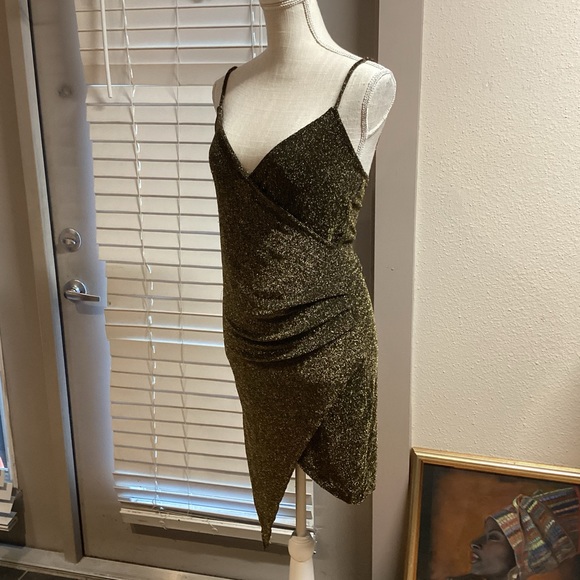 Mind Code Gold Mini Dress - Picture 4 of 8